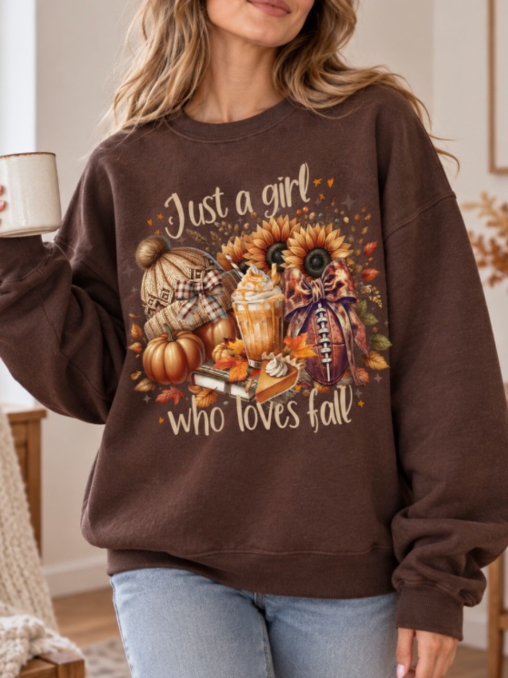 Just a Girl Who Loves Fall Sweatshirt, Cozy Sweatshirt, Cozy Season Pumpkin